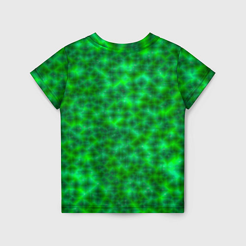 Детская футболка Абстрактные зелёные волны - текстура / 3D-принт – фото 2