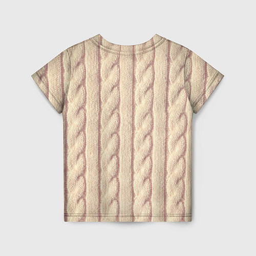 Детская футболка Светлый вязаный свитер / 3D-принт – фото 2