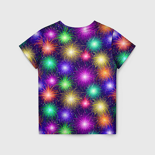 Детская футболка Праздничный салют - фейерверк / 3D-принт – фото 2