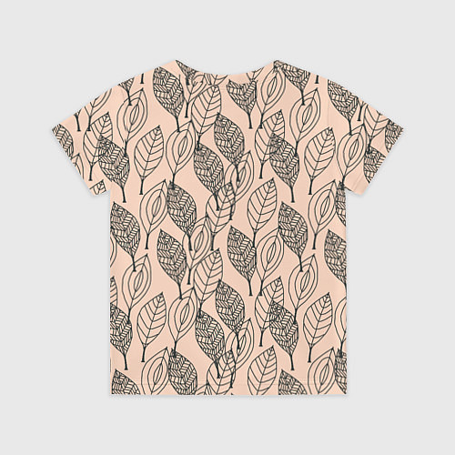 Детская футболка Листья штрихованные / 3D-принт – фото 2