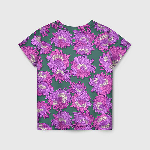 Детская футболка Яркие хризантемы / 3D-принт – фото 2