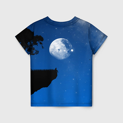 Детская футболка На краю пропасти под луной / 3D-принт – фото 2