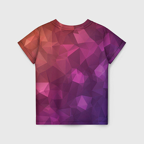 Детская футболка Разноцветные полигоны / 3D-принт – фото 2