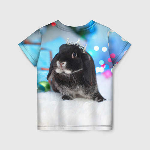 Детская футболка Кролик символ наступающего нового года / 3D-принт – фото 2