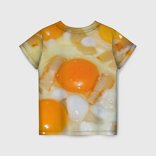 Детская футболка Яичница с салом / 3D-принт – фото 2