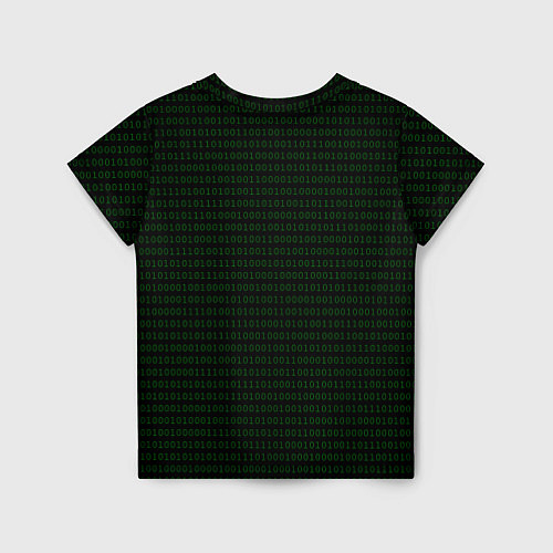 Детская футболка Однотонный двоичный код / 3D-принт – фото 2
