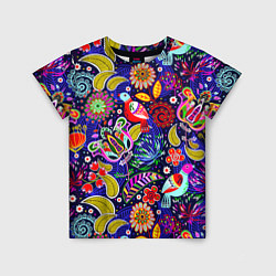 Футболка детская Multicolored floral patterns, цвет: 3D-принт