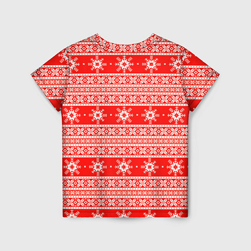 Детская футболка New Year snowflake pattern / 3D-принт – фото 2