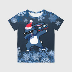 Футболка детская Чёрный водяной дэб кролик 2023, цвет: 3D-принт