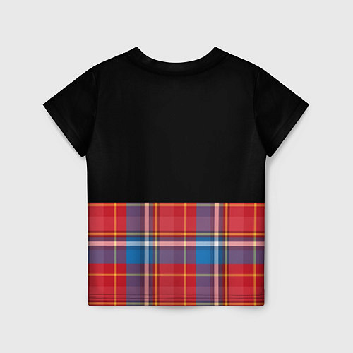 Детская футболка Классическая шотландка / 3D-принт – фото 2