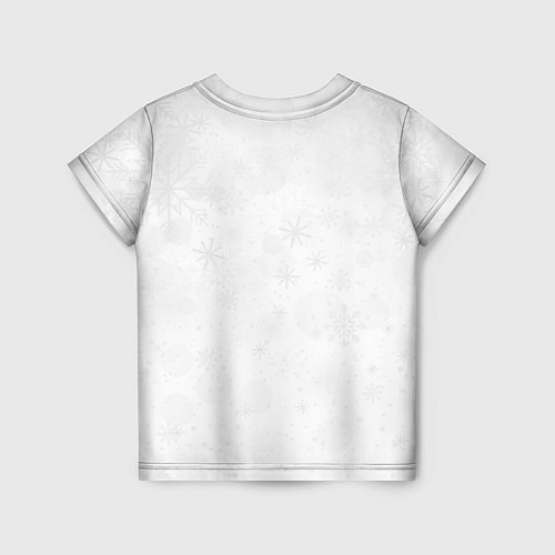 Детская футболка Милый снеговик и снежинки / 3D-принт – фото 2