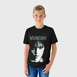 Футболка детская Уэнздэй Аддамс, цвет: 3D-принт — фото 2