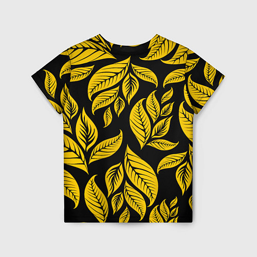 Детская футболка Лиса на фоне жёлтых листьев / 3D-принт – фото 2