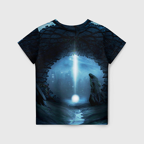 Детская футболка Тёмная арка и свет в космосе / 3D-принт – фото 2
