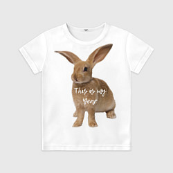 Футболка детская Это год кролика, цвет: 3D-принт