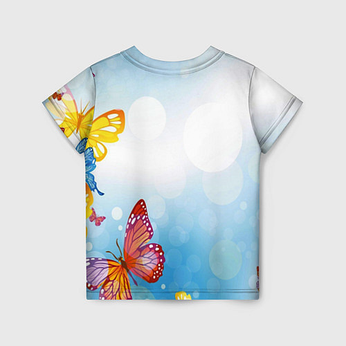 Детская футболка Зайки и бабочки / 3D-принт – фото 2