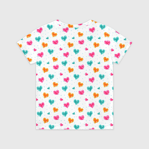 Детская футболка Горячие сердца / 3D-принт – фото 2