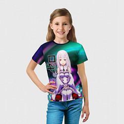 Футболка детская Re: Zero - Emilia, цвет: 3D-принт — фото 2