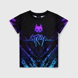 Футболка детская Stray neon paint splashes, цвет: 3D-принт