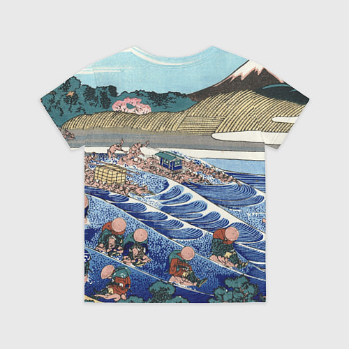 Детская футболка Кацусика Хокусай сон жены рыбака - японская гравюр / 3D-принт – фото 2