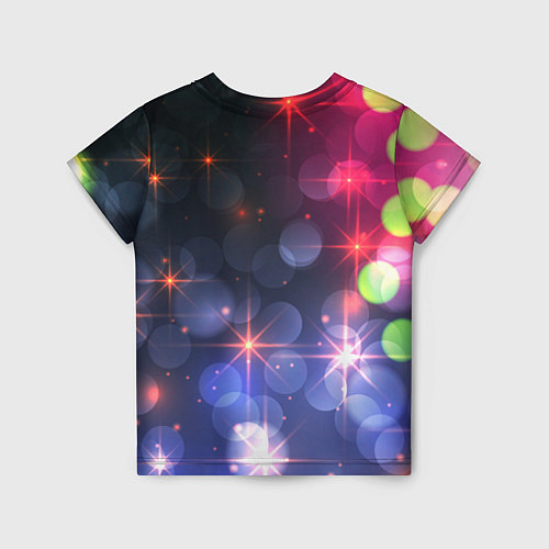 Детская футболка Поп арт неоновые звезды космического неба / 3D-принт – фото 2