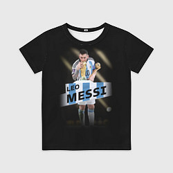 Футболка детская Лео Месси чемпион Мира, цвет: 3D-принт