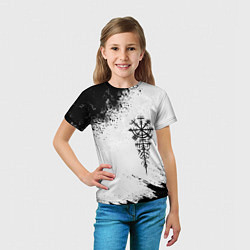Футболка детская Дерзкий рунический компас, цвет: 3D-принт — фото 2