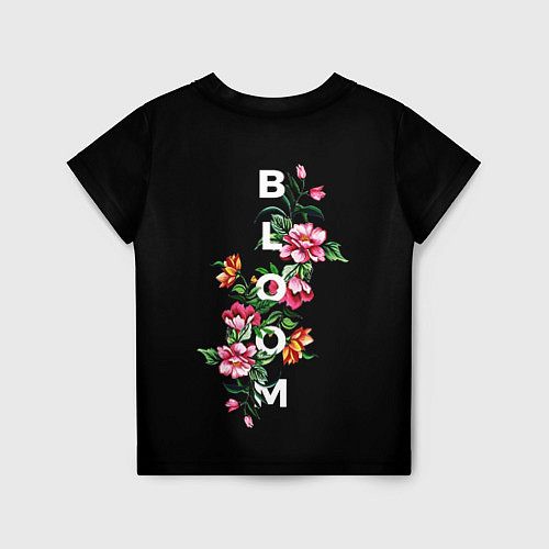 Детская футболка Love bloom flowers / 3D-принт – фото 2