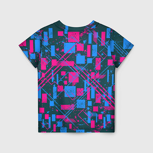 Детская футболка Геометрическая абстракция из квадратов и прямоугол / 3D-принт – фото 2