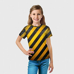 Футболка детская Черно-желтая опасность, цвет: 3D-принт — фото 2