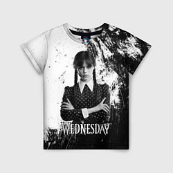 Футболка детская Wednesday black and white, цвет: 3D-принт