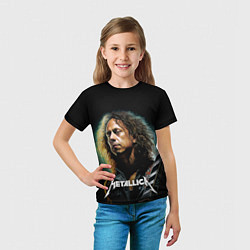 Футболка детская Гитарист Metallica Кирк Хэмметт, цвет: 3D-принт — фото 2