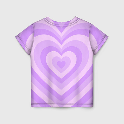 Детская футболка Hearts purple / 3D-принт – фото 2
