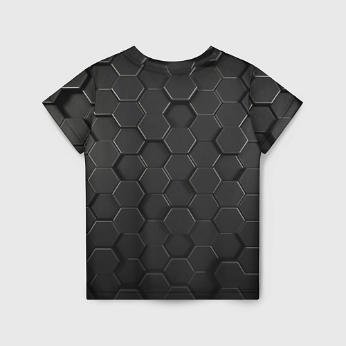 Детская футболка Abstraction hexagon grey / 3D-принт – фото 2
