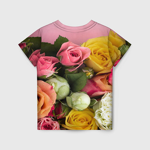 Детская футболка Букет красивых роз / 3D-принт – фото 2