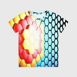 Футболка детская Shape abstract color, цвет: 3D-принт