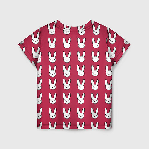 Детская футболка Bunny Pattern red / 3D-принт – фото 2
