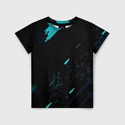 Футболка детская Abstraction Line blue, цвет: 3D-принт