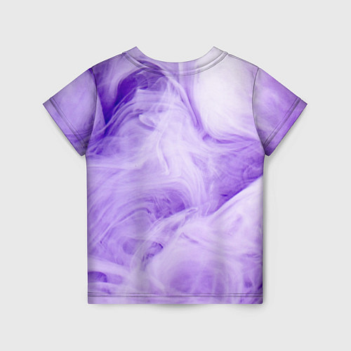 Детская футболка Абстрактный фиолетовый облачный дым / 3D-принт – фото 2