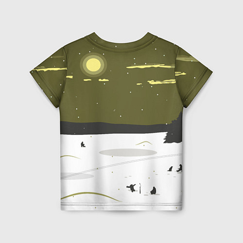 Детская футболка Зимняя рыбалка / 3D-принт – фото 2