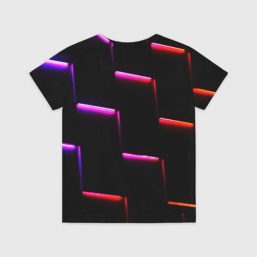Детская футболка Неоновый надлом света / 3D-принт – фото 2