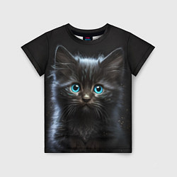 Футболка детская Голубоглазый котенок, цвет: 3D-принт