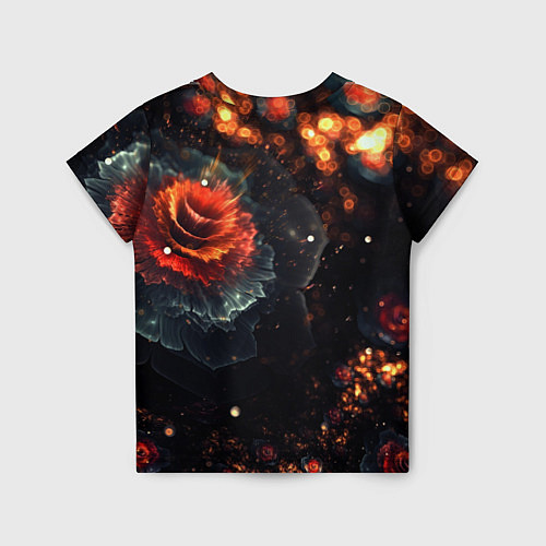 Детская футболка Midjourney Цветок вулкан / 3D-принт – фото 2