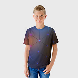 Футболка детская Космические треугольники, цвет: 3D-принт — фото 2