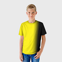 Футболка детская И черный и желтый, цвет: 3D-принт — фото 2