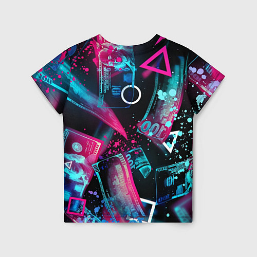 Детская футболка Neon money / 3D-принт – фото 2