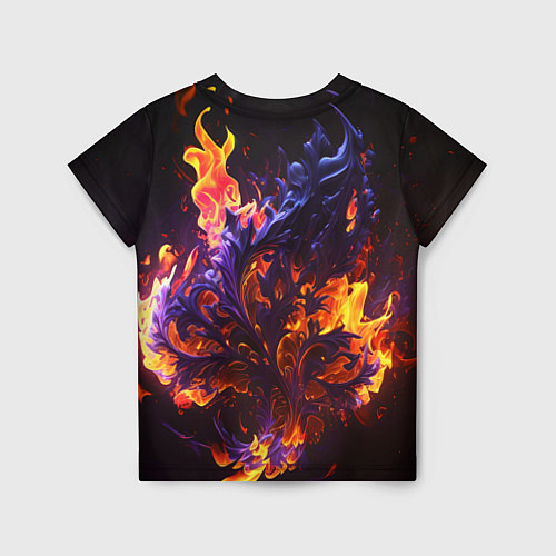 Детская футболка Текстура огня / 3D-принт – фото 2