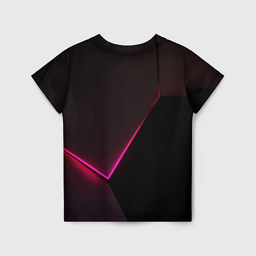 Детская футболка Неоновый треугольный порез / 3D-принт – фото 2