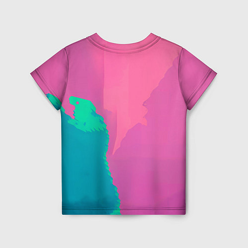 Детская футболка Девушка с Гитарой в стиле Vaporwave / 3D-принт – фото 2