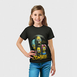 Футболка детская Simpsons zombie, цвет: 3D-принт — фото 2